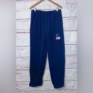 Team USA PE Nike Elite Navy Blue Warm Up Pants Size L With Adjustable Ankles